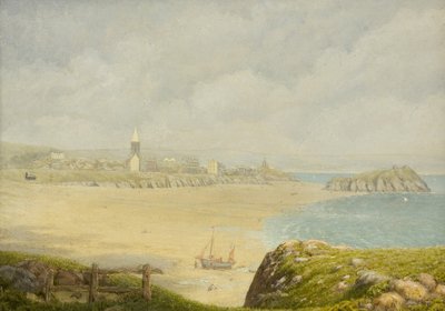 Tenby, a tengerpart (Olaj, vászon) alkotó: Herbert Isambard Owen