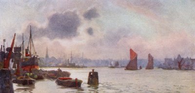 Lavender Wharf (színes litho) alkotó: Herbert Menzies (after) Marshall