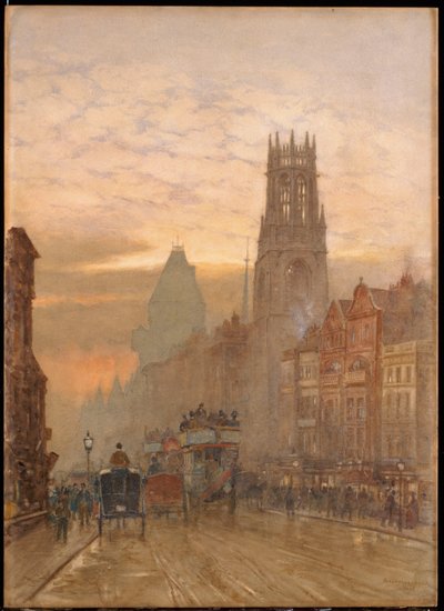 Fleet Street a Temple Bar mellett alkotó: Herbert Menzies Marshall