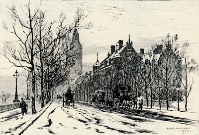 The Embankment, Westminster, 1892, 1894 alkotó: Herbert Menzies Marshall