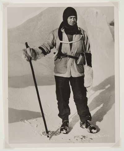 Scott kapitány (1868-1912) a Terra Nova expedíció során (1910-13) a Déli-sarkra (bromid nyomat) alkotó: Herbert Ponting