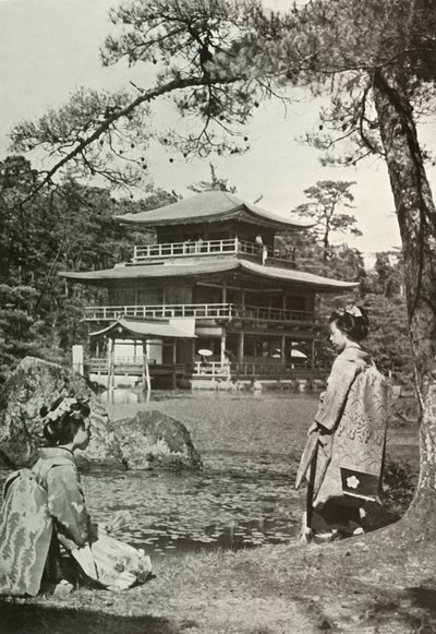 Kinkakuji Az aranypavilon, 1910. alkotó: Herbert Ponting