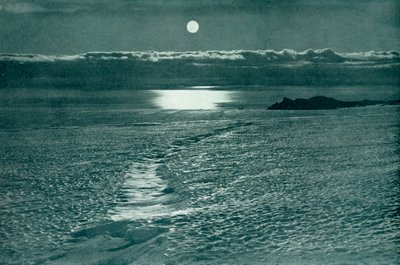 A Barne-gleccser: Egy hasadék vékony hóhíddal, c19101913, 1913. alkotó: Herbert Ponting