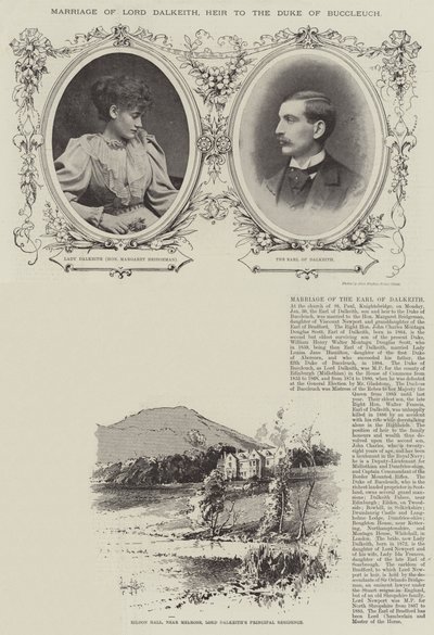 Lord Dalkeith, a Buccleuch herceg örökösének házassága alkotó: Herbert Railton