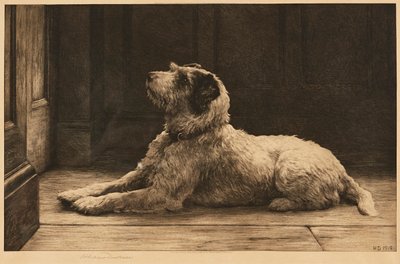 Hol a Mester? (rézkarc) alkotó: Herbert Thomas Dicksee