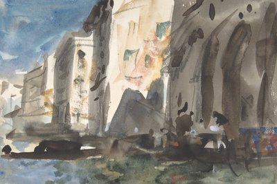Híd a Grand Canal-on, Velence, 19. század. alkotó: Hercules Brabazon Brabazon
