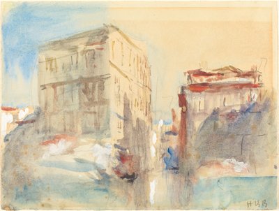 Paloták a velencei Canal Grandén. alkotó: Hercules Brabazon Brabazon