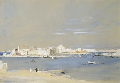 The Harbour, Valletta, Málta (wc és testszín színezett papíron) alkotó: Hercules Brabazon Brabazon