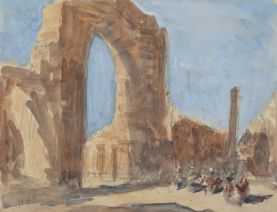 A Quwwat-ul-Islam mecset és Delhi vasoszlopa, a Qutb Minar komplexum alkotó: Hercules Brabazon Brabazon
