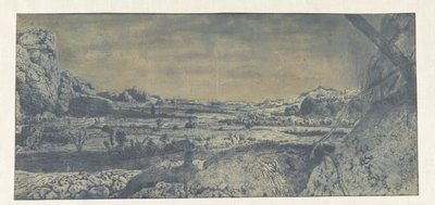 Hegyi völgy bekerített mezőkkel alkotó: Hercules Segers