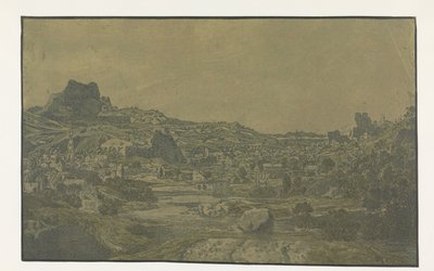 Völgy folyóval és város négy toronnyal alkotó: Hercules Segers