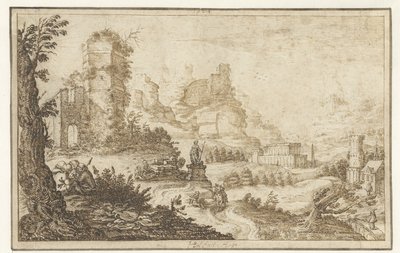Táj romokkal és szoborral alkotó: Herman Breckerveld