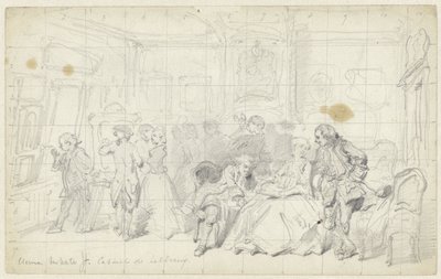 Művészeti elismerés egy régi holland házban Cabinet de tableaux (cím a tárgyon) alkotó: Herman Frederik Carel ten Kate