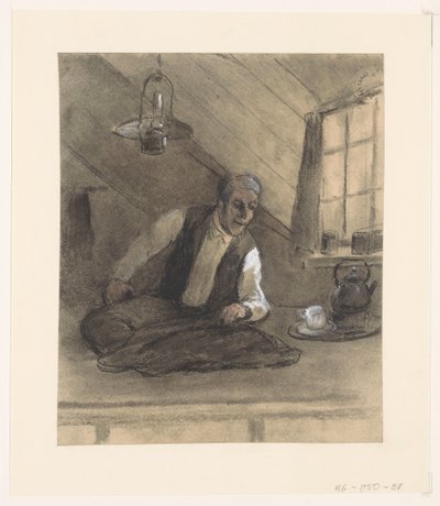 Szabó a munkahelyén egy tetőtéri szobában alkotó: Herman Heijenbrock (possibly)