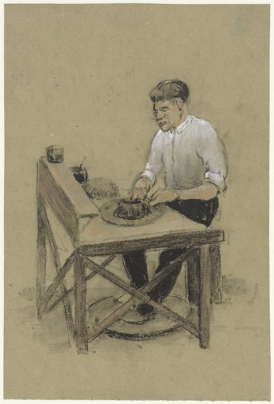 Potter a lemezjátszójánál alkotó: Herman Heijenbrock