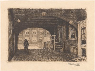 A Szent Péter-kapu Amszterdamban alkotó: Herman Heuff (signed by artist)