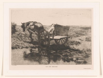 Lovas kocsi a páholyon On the Heath (cím a tárgyon) alkotó: Herman Johannes van der Weele