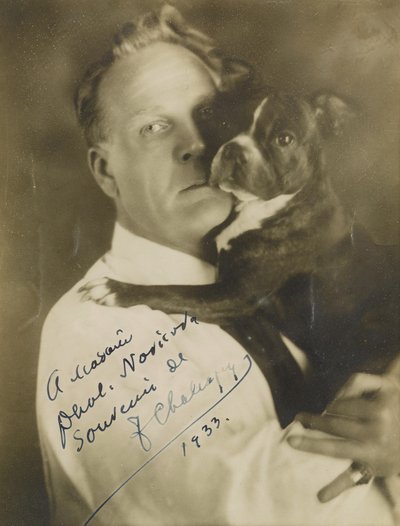 Feodor Ivanovics Csaliapin énekes portréja 1873-1938, c. 1930. alkotó: Herman Mishkin