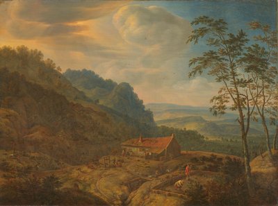 Hegyvidéki táj farm alkotó: Herman Saftleven