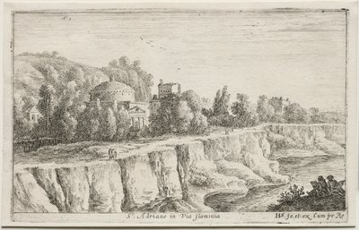 Változatos kilátás Rómában és környékén: St. Adriano in Via Flaminia, 1653. alkotó: Herman van Swanevelt