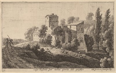 Farm a Porta del Popolo mellett alkotó: Herman van Swanevelt