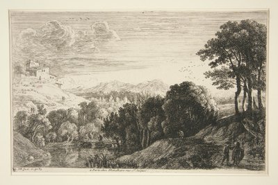 Táj naplementével, a Hill Landscapes sorozatból alkotó: Herman van Swanevelt