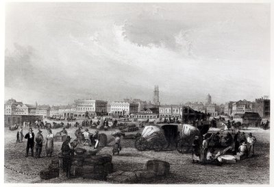 Am Kai Levee, New Orleans, 1840 körül (bW fotó) alkotó: Hermann Meyer
