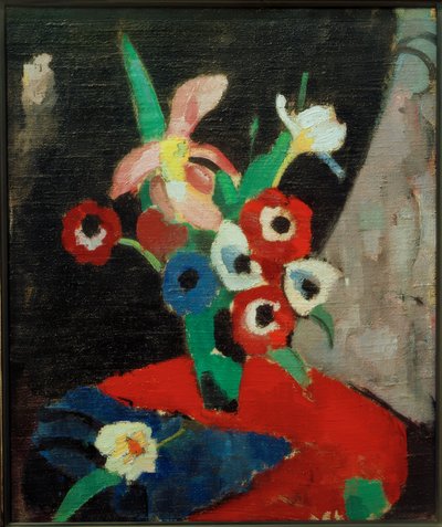 Virágcsendélet fekete alapon II alkotó: Hermann Stenner