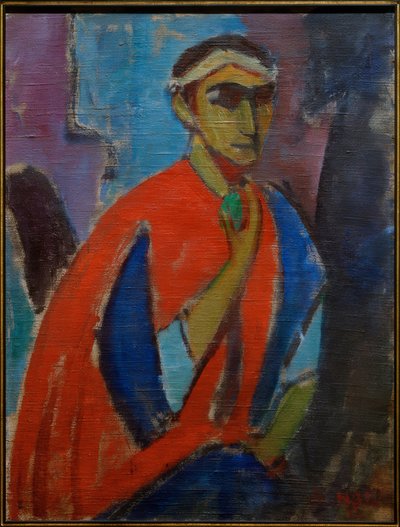 Önarckép jelmezben (Der Römer) alkotó: Hermann Stenner