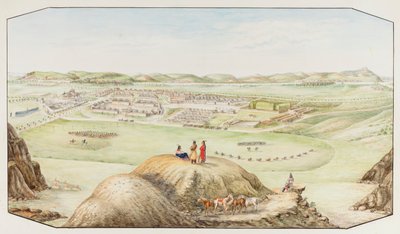 Fort Keogh, Montana Terület, kb. 1877-1881. alkotó: Hermann Stieffel