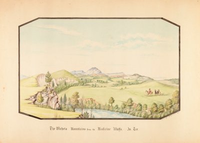 A Wichita-hegység Medicine Bluffból, Indián Terület alkotó: Hermann Stieffel