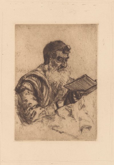 Imádkozó zsidó ember alkotó: Hermann Struck (signed by artist)