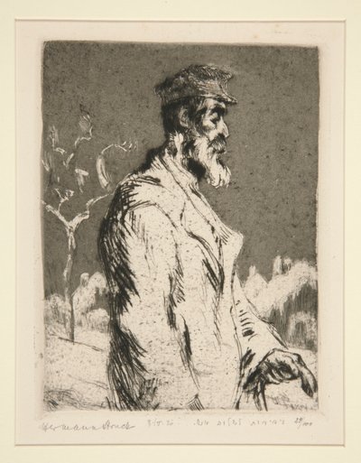 Férfi figura, félhosszú alkotó: Hermann Struck