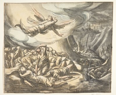 Angyal kivont karddal. alkotó: Hermann Weyer