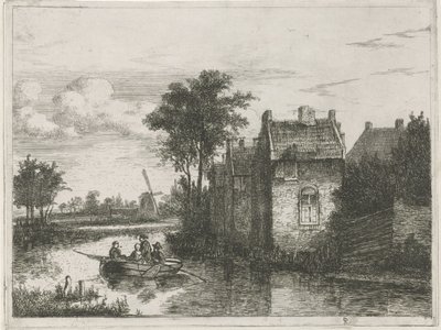 Hajó négy utassal alkotó: Hermanus Jan Hendrik van Rijkelijkhuysen