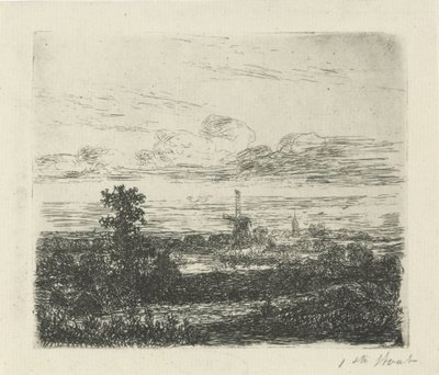 Táj malommal alkotó: Hermanus Jan Hendrik van Rijkelijkhuysen