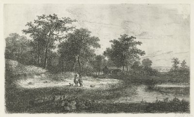 Két vadász egy vendében alkotó: Hermanus Jan Hendrik van Rijkelijkhuysen