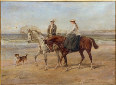 Lovasok a parton alkotó: Heywood Hardy