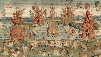 A földi gyönyörök kertje. kb. 1560 (szőttes) alkotó: Hieronymus (after) Bosch