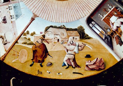 Harag. A hét halálos bűn és a négy utolsó dolog részlete (olaj a panelen alkotó: Hieronymus Bosch