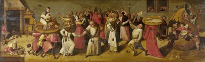 Harc a farsang és a nagyböjt között, 1600-20 körül alkotó: Hieronymus Bosch