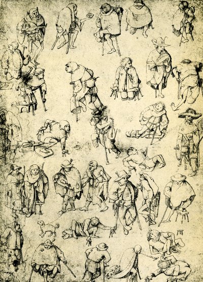 Bénák, koldusok és kolduszenészek alkotó: Hieronymus Bosch