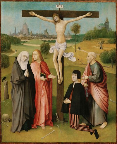 Keresztrefeszítés, 1480-85 körül (festmény, fa) alkotó: Hieronymus Bosch