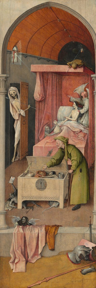 Halál és a fösvény alkotó: Hieronymus Bosch