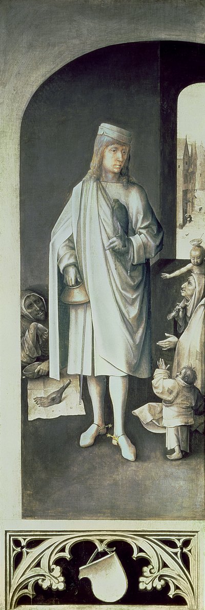 St. Bavo, a jobb szárny külseje az utolsó ítélet oltárképéről alkotó: Hieronymus Bosch