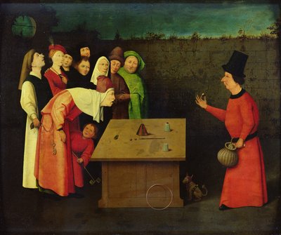 The Conjuror (olaj a panelen) (előrestaurálás) alkotó: Hieronymus Bosch