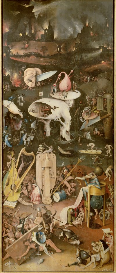 A pokol (A földi örömök kertje jobb oldali panele) alkotó: Hieronymus Bosch