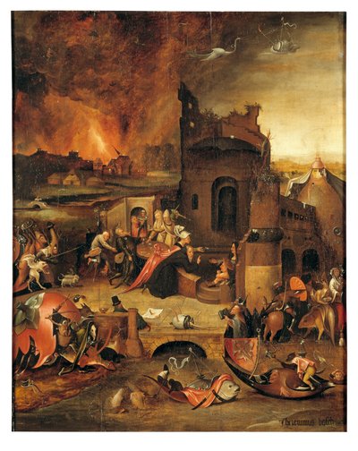 Az egyiptomi Antonius apát megkísértése (olaj a táblán) alkotó: Hieronymus Bosch