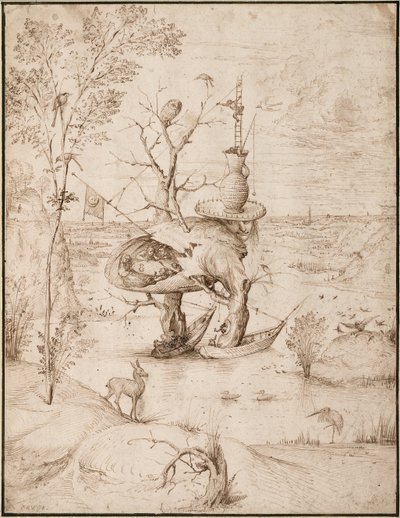 A fa ember c. 1505 (barna tinta papíron) alkotó: Hieronymus Bosch