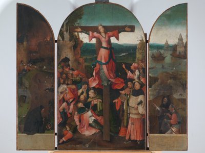 A megfeszített vértanú triptichonja (Szent Júlia triptichonja), Joren Anthoniszoon Van Aeken, más néven Hieronymus Bosch. alkotó: Hieronymus Bosch